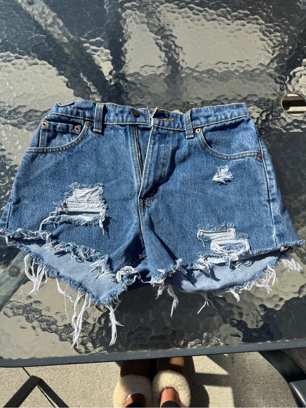 Levi’s 511 - Distressed Blue Denim Women’s Shorts